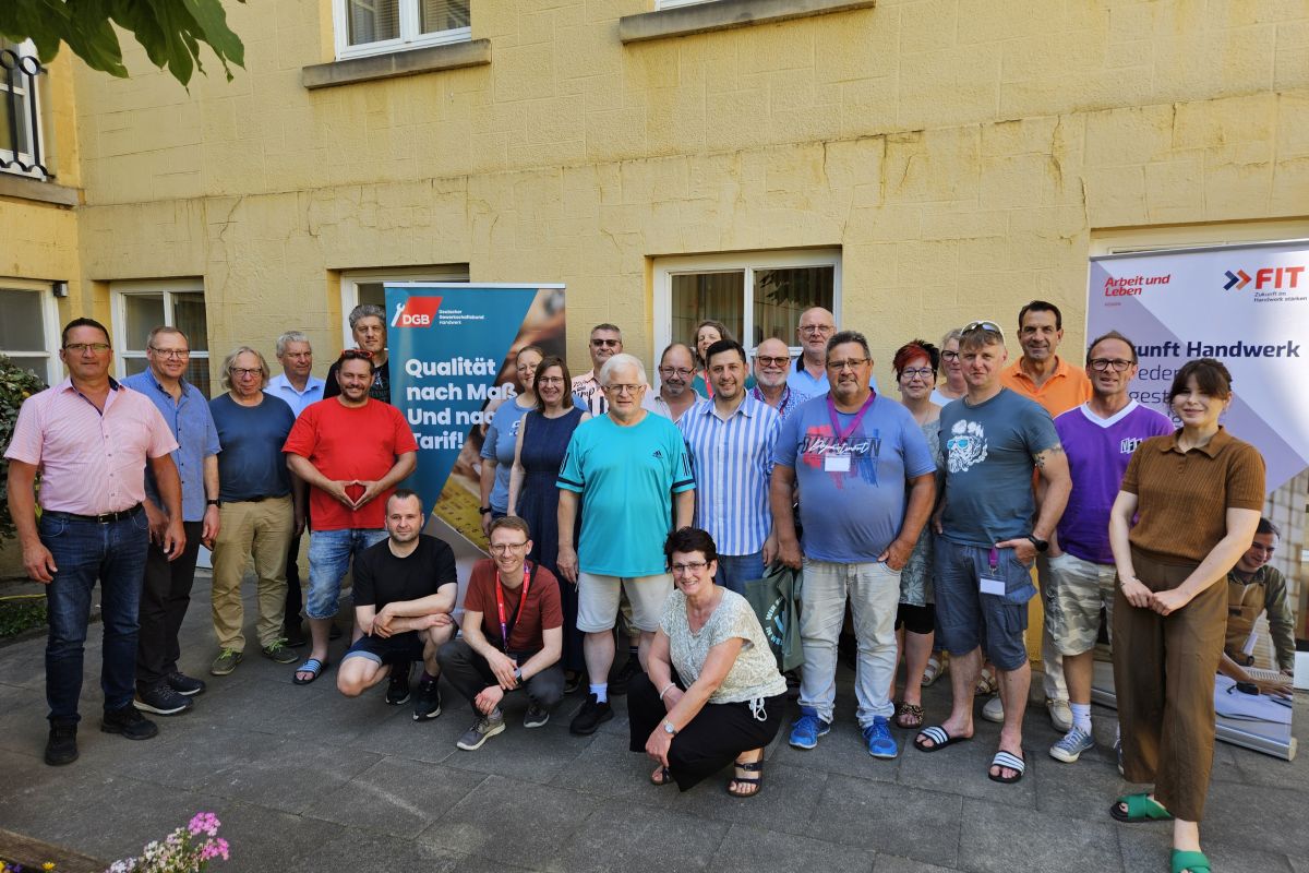 Haus Ohrbeck, DGB-Regionalsekretär*innen und Arbeitnehmer-Vizepräsident*innen aus den Handwerkskammern (Foto: DGB)