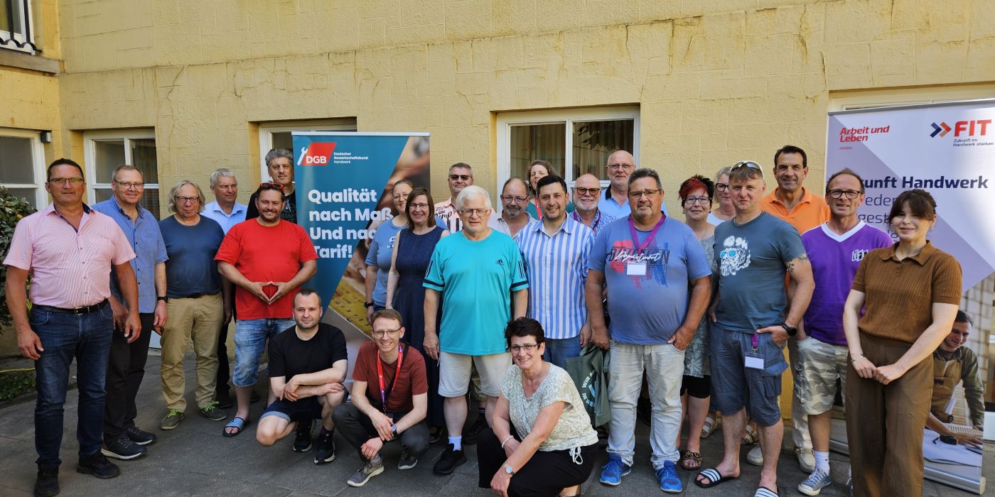 Haus Ohrbeck, DGB-Regionalsekretär*innen und Arbeitnehmer-Vizepräsident*innen aus den Handwerkskammern (Foto: DGB)
